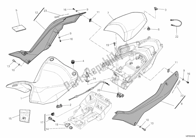 Toutes les pièces pour le Siège du Ducati Multistrada 1200 ABS 2011